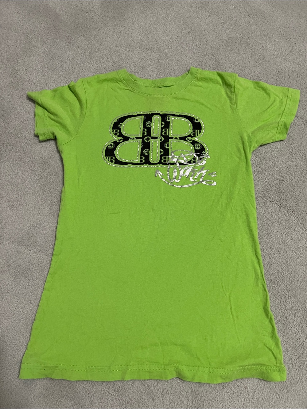 Big Black Do Work Lime Green Short Sleeve Tee